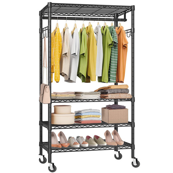 Rebrilliant Avari 90cm Rolling Clothes Racks Wayfair.co.uk